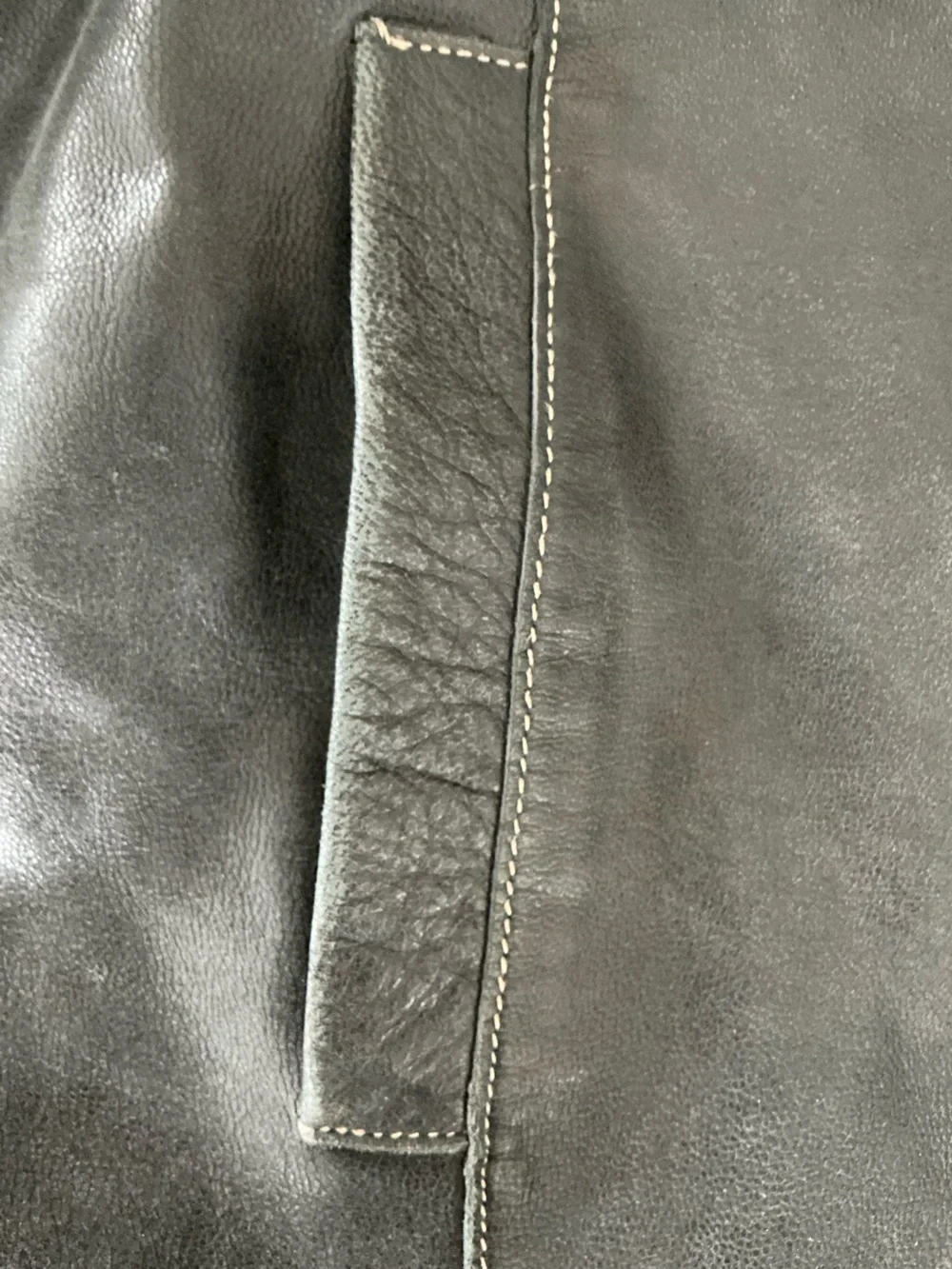 Vintage Mossimo Black Leather Blazer Jacket 24W Y2K